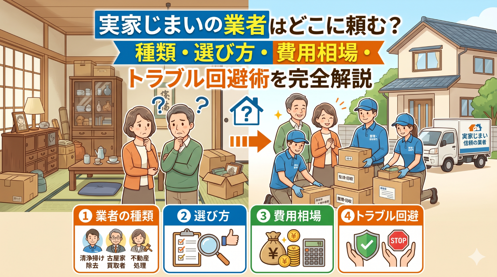 実家じまいの業者はどこに頼む？種類・選び方・費用相場・トラブル回避術を完全解説