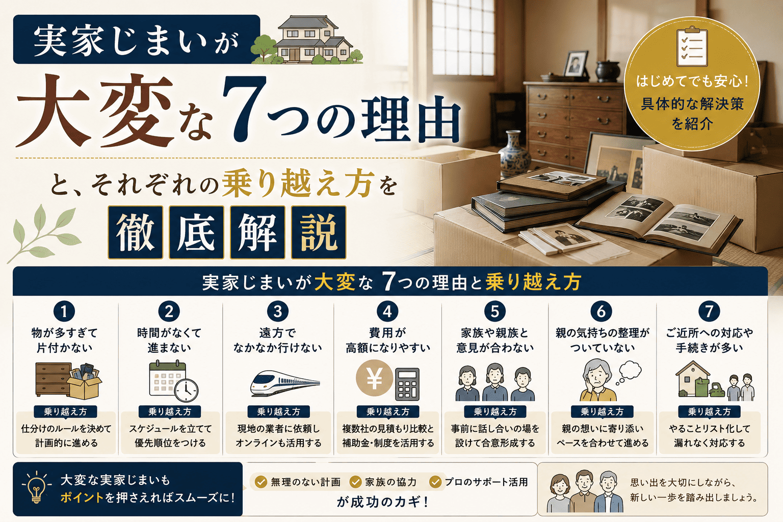 実家じまいが大変な7つの理由と、それぞれの乗り越え方を徹底解説